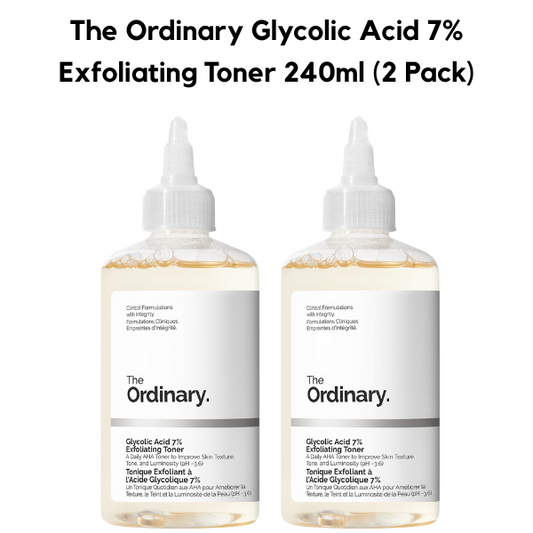 The Ordinary Glycolic Acid 7% Exfoliating Toner 240ml (Two Pack)